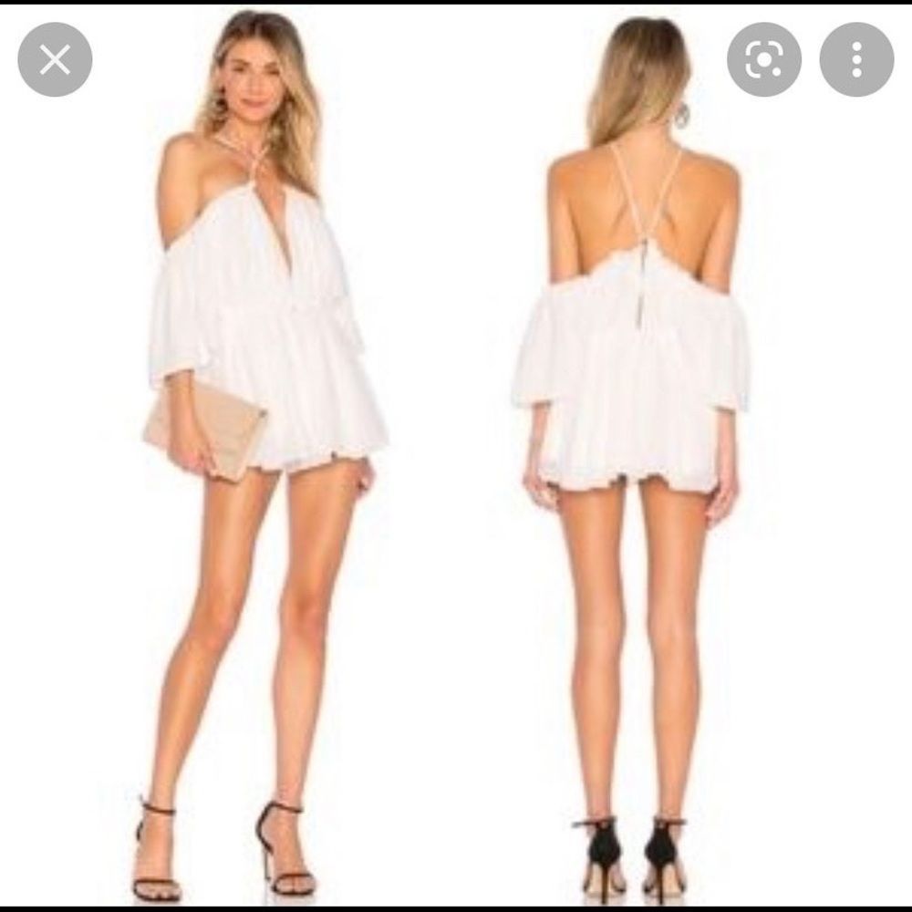 Michael costello x revolve Austen romper white xxs